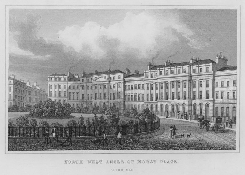 North West Angle of Moray Place, Edinburgh (gravyr) av Thomas Hosmer Shepherd