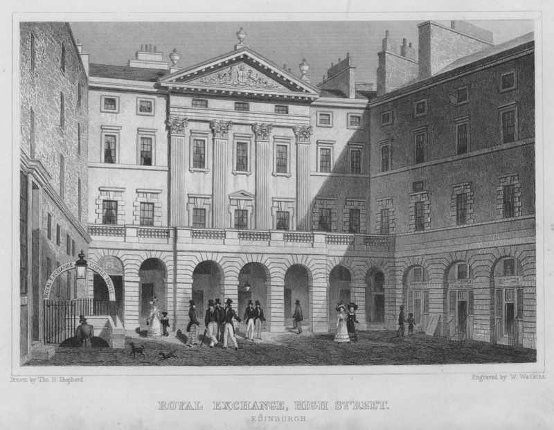 Royal Exchange, High Street, Edinburgh (gravyr) av Thomas Hosmer Shepherd