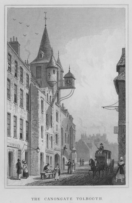 Canongate Tolbooth (gravyr) av Thomas Hosmer Shepherd