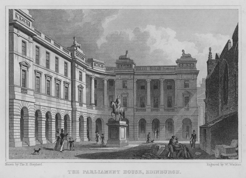 The Parliament House, Edinburgh (gravyr) av Thomas Hosmer Shepherd