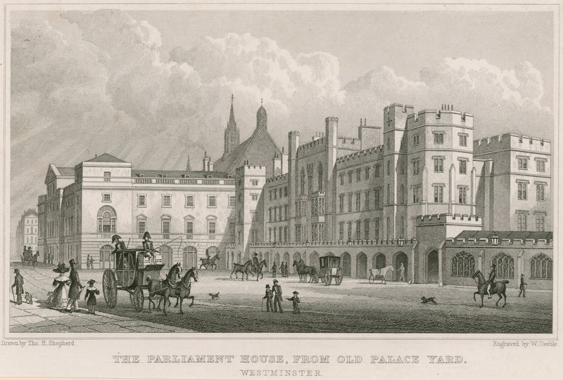 Parlamentshuset från Old Palace Yard, Westminster, London av Thomas Hosmer Shepherd