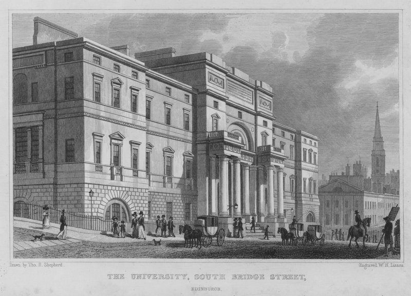Universitetet, South Bridge Street, Edinburgh (gravyr) av Thomas Hosmer Shepherd