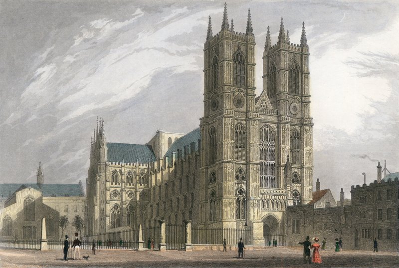 Westminster Abbey, västra framsidan av Thomas Hosmer Shepherd