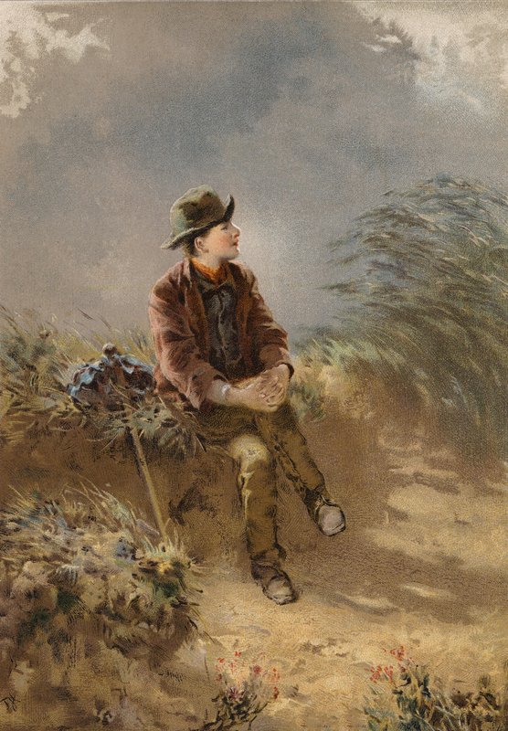Ett gott omen (chromolitho) av Thomas John Hughes
