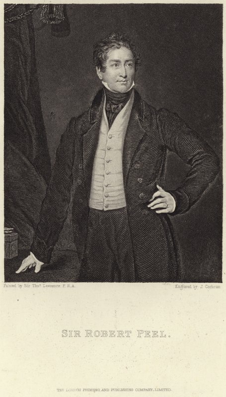 Porträtt av Sir Robert Peel av Thomas Lawrence