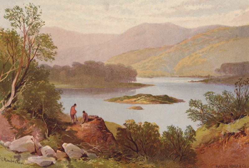 Killarney Lakes, Killarney (färg litho) av Thomas Leeson the Elder Rowbotham