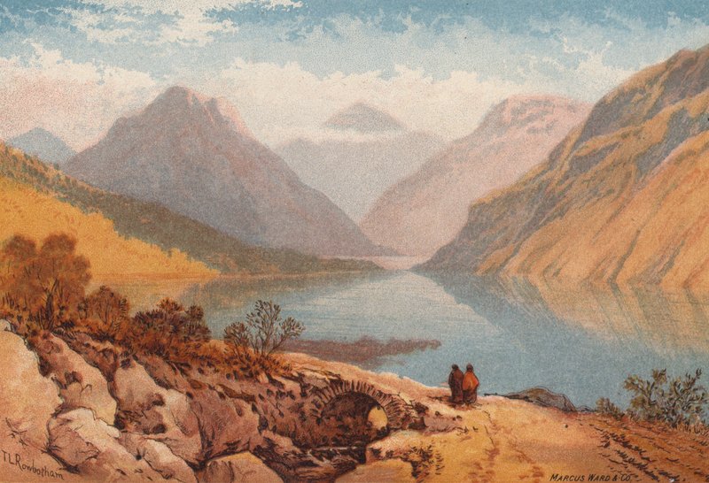 The English Lakes, Wastwater (färg litho) av Thomas Leeson the Elder Rowbotham