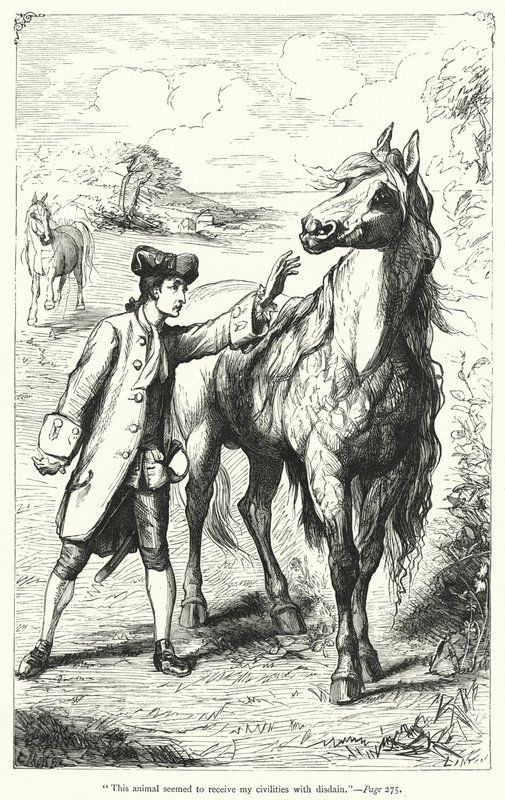 Illustration för Gullivers resor av Jonathan Swift (gravyr) av Thomas Morten