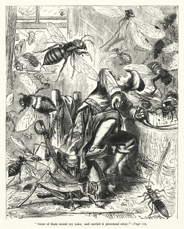 Illustration för Gullivers resor av Jonathan Swift (gravyr) av Thomas Morten