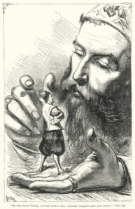 Illustration för Gullivers resor av Jonathan Swift (gravyr) av Thomas Morten