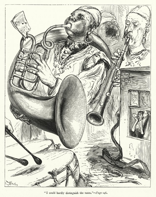 Illustration för Gullivers resor av Jonathan Swift (gravyr) av Thomas Morten