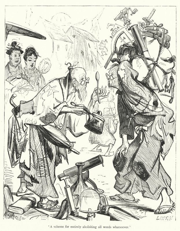 Illustration för Gullivers resor av Jonathan Swift (gravyr) av Thomas Morten