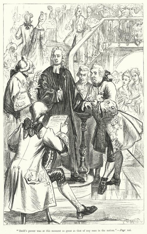 Illustration för livet av Jonathan Swift (gravyr) av Thomas Morten