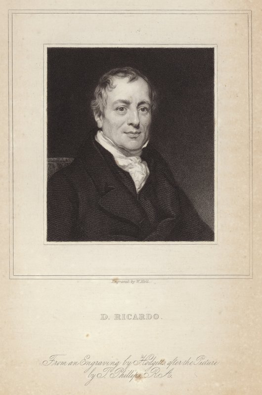 Porträtt av David Ricardo av Thomas Phillips