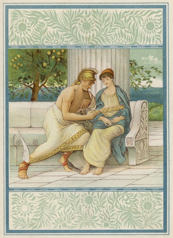 Perseus och Andromeda (färg litho) av Thomas Ralph Spence