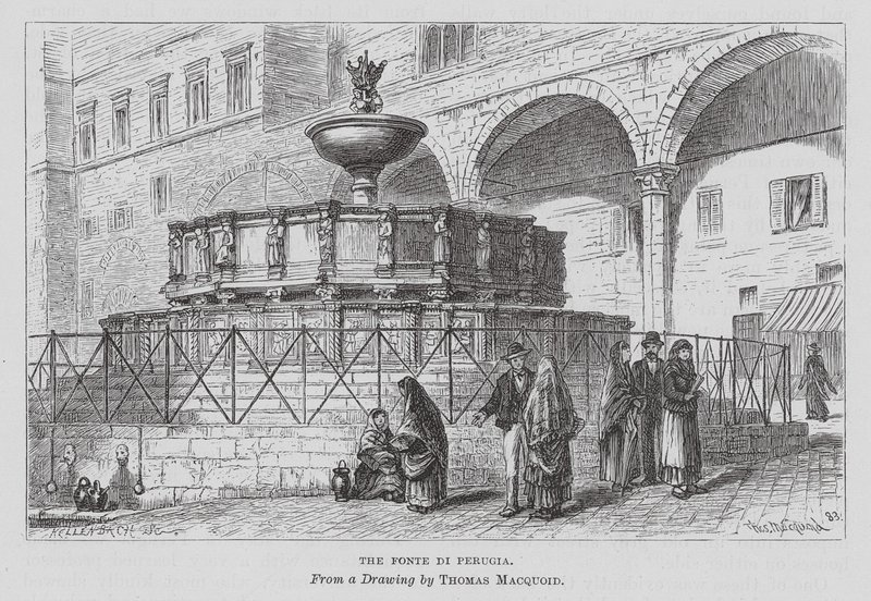 Fonte Di Perugia (gravyr) av Thomas Robert Macquoid