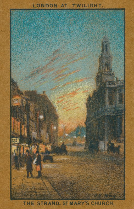 London i skymningen: The Strand, St Mary