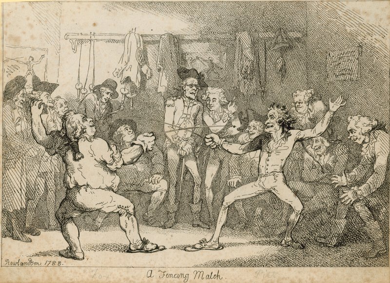 En fäktningsmatch av Thomas Rowlandson