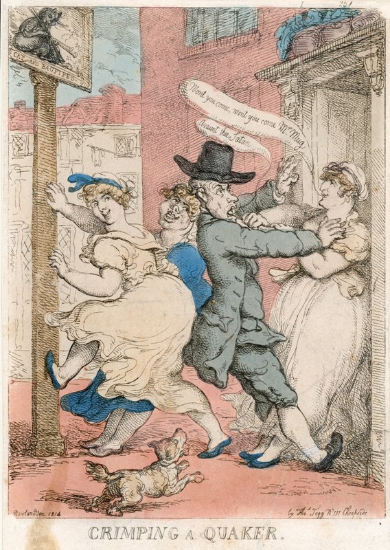 Att krusa en Quaker av Thomas Rowlandson