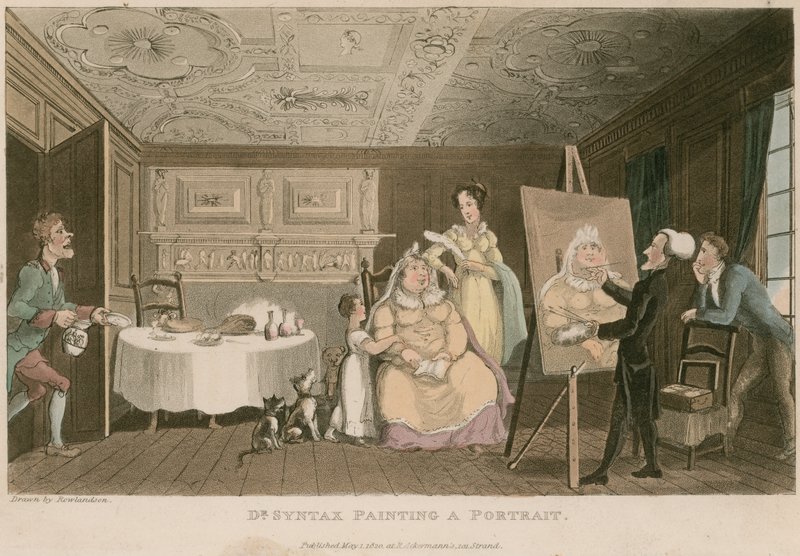 Dr Syntax målar ett porträtt av Thomas Rowlandson