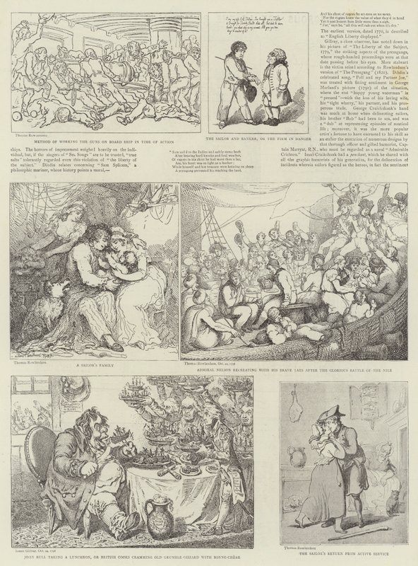 Humoristisk konst på Royal Naval Exhibition av Thomas Rowlandson