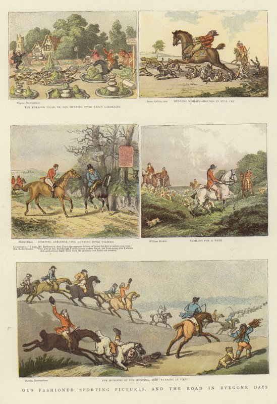 Gammaldags sportbilder av Thomas Rowlandson