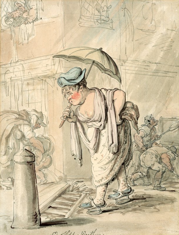 Tråkigt slarvigt väder av Thomas Rowlandson