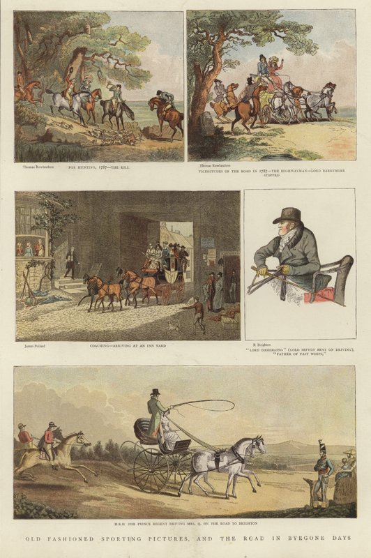 En serie illustrationer av hästar av Thomas Rowlandson