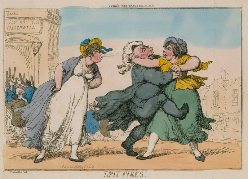 Spit Fires. Sessions House, Clerkenwell av Thomas Rowlandson