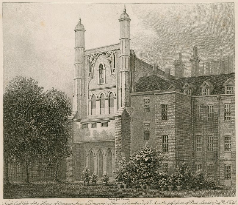 Nordostvy av underhuset från en teckning av Thomas Sandby RA av Thomas Sandby