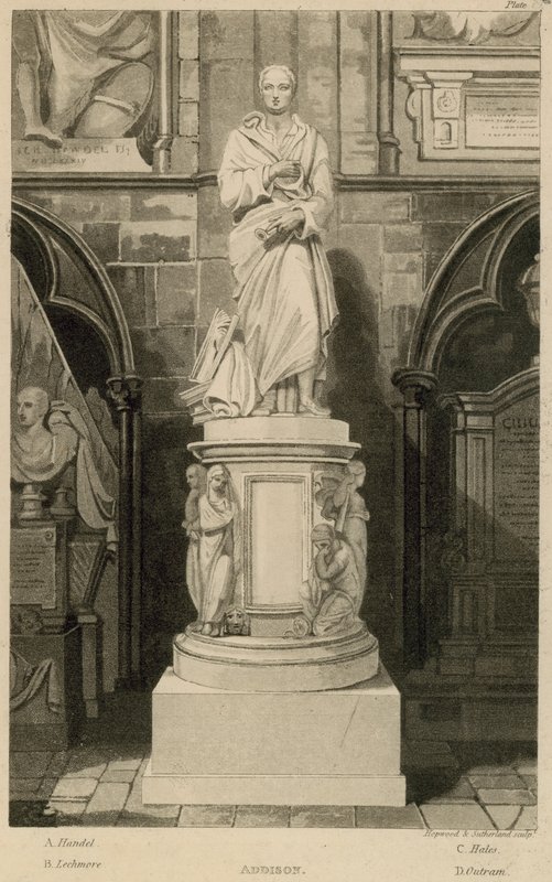 Minnesmärke för Addison, Westminster Abbey, London av Thomas Uwins