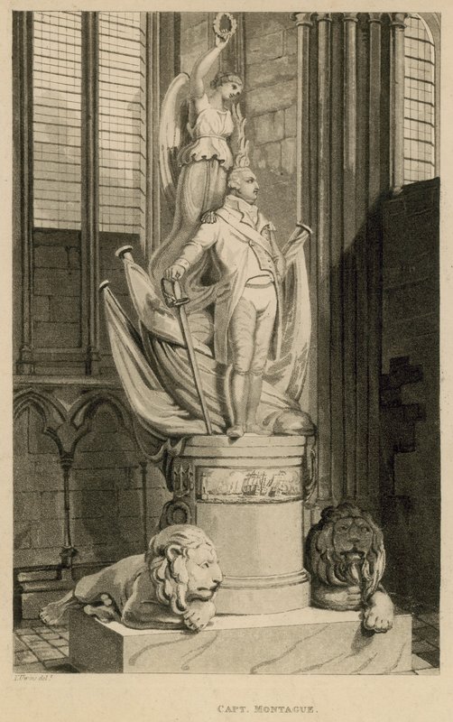 Minnesmärke till kapten Montague, Westminster Abbey, London av Thomas Uwins