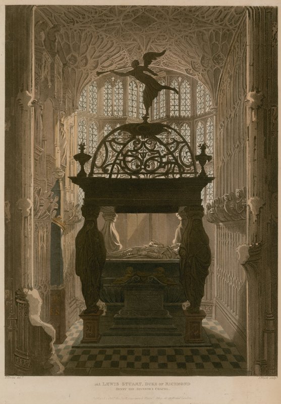 Minnesmärke över Lewis Stuart, Henry the Seventh Chapel, Westminster Abbey, London av Thomas Uwins