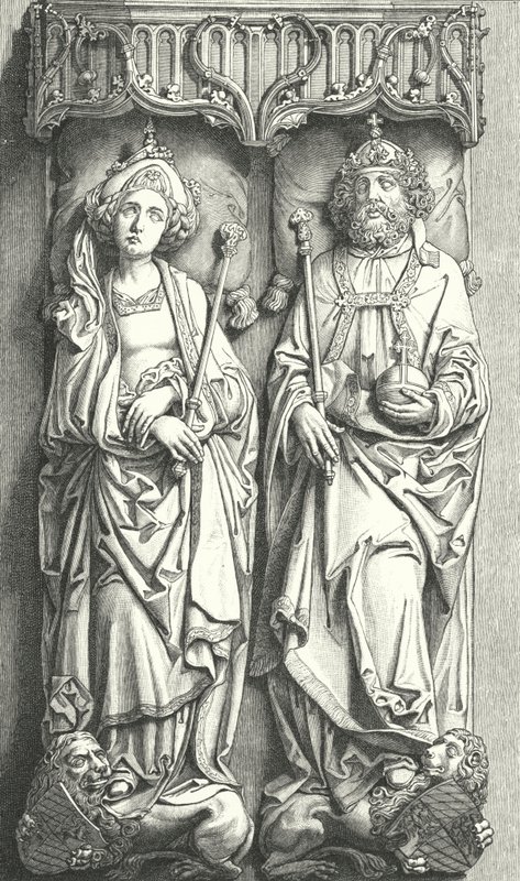 Graven av Henrik II, den helige romerske kejsaren och Cunigunde av Luxemburg, Bambergs katedral, Tyskland av Tilman Riemenschneider