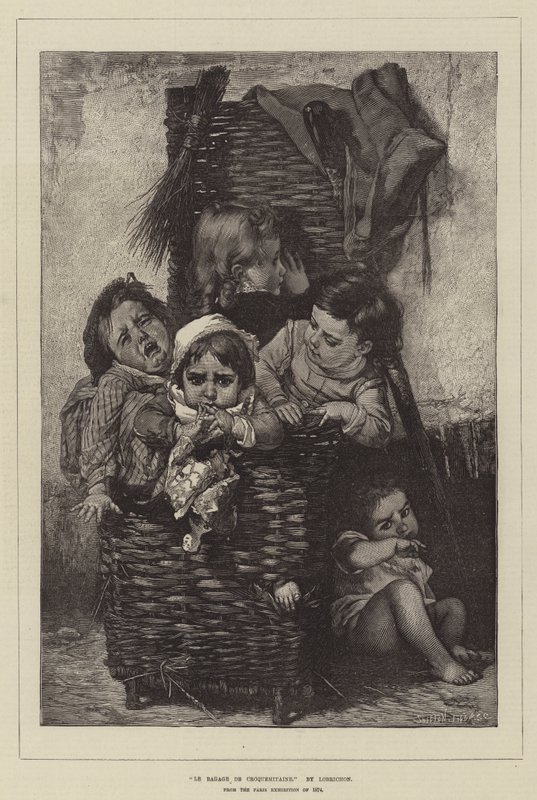 La Bagage de Croquemitaine, från Parisutställningen 1874 av Timoleon Marie Lobrichon