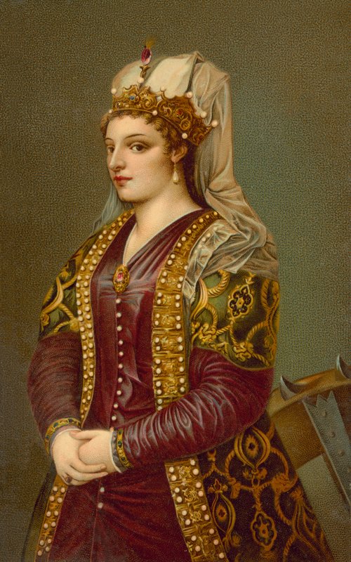 Porträtt av Caterina Cornaro av Tiziano Vecelli