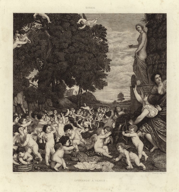 Tillbedjan av Venus av Tiziano Vecelli