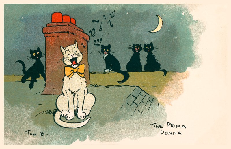 Prima Donna (färglitografi) av Tom Browne