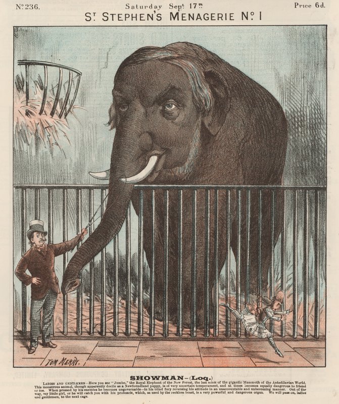Jumbo (färg litho) av Tom Merry