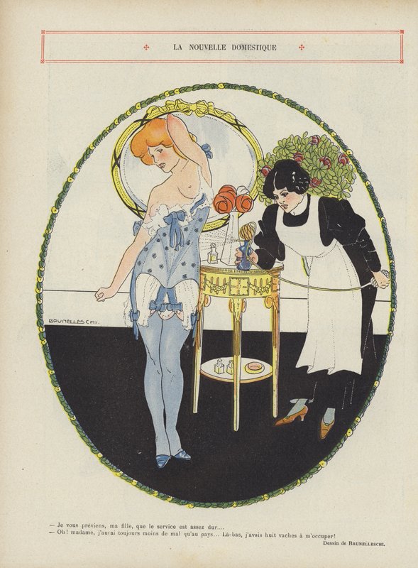 Illustration för Le Rire (färg litho) av Umberto (after) Brunelleschi