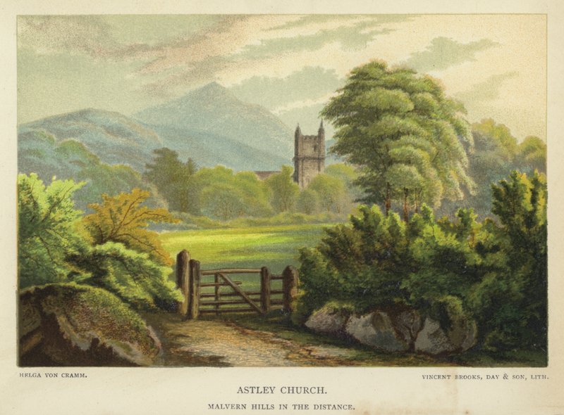 Astley Church, Malvern Hills i fjärran av Unbekannt Unbekannt