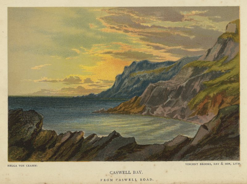 Caswell Bay, från Caswell Road av Unbekannt Unbekannt