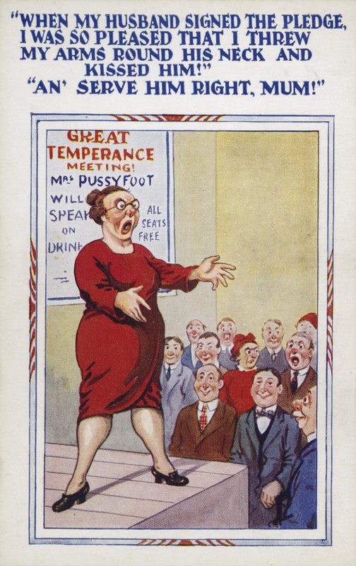 Great Temperance Meeting (färg litho) av Unbekannt