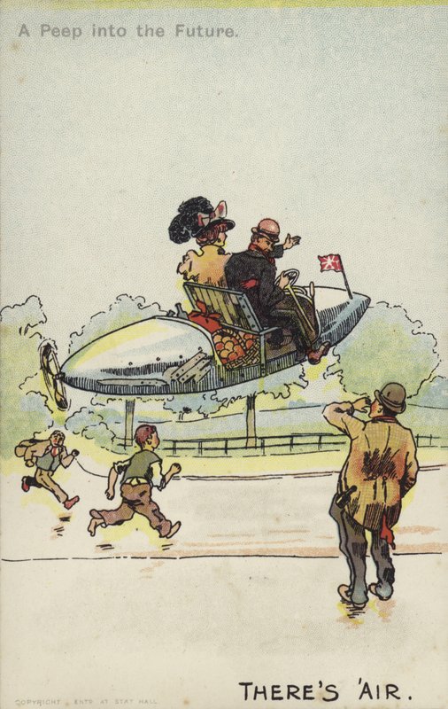 Det finns luft (färg litho) av Unbekannt