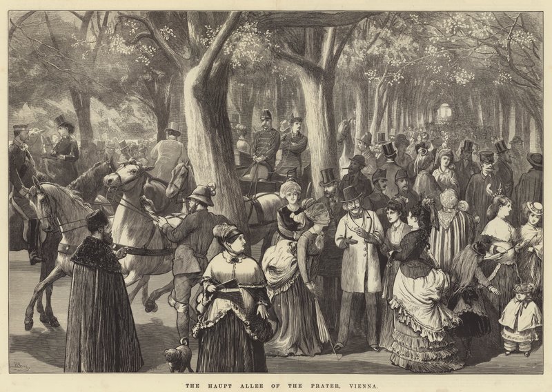 Haupt Allee of the Prater, Wien av Valentine Walter Lewis Bromley