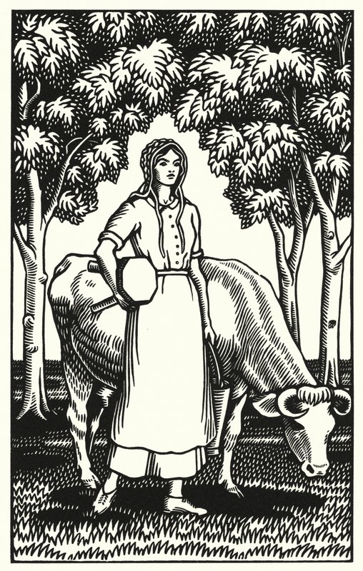 Illustration för Tess Of The D’Urbervilles av Thomas Hardy (gravyr) av Vivien Gribble