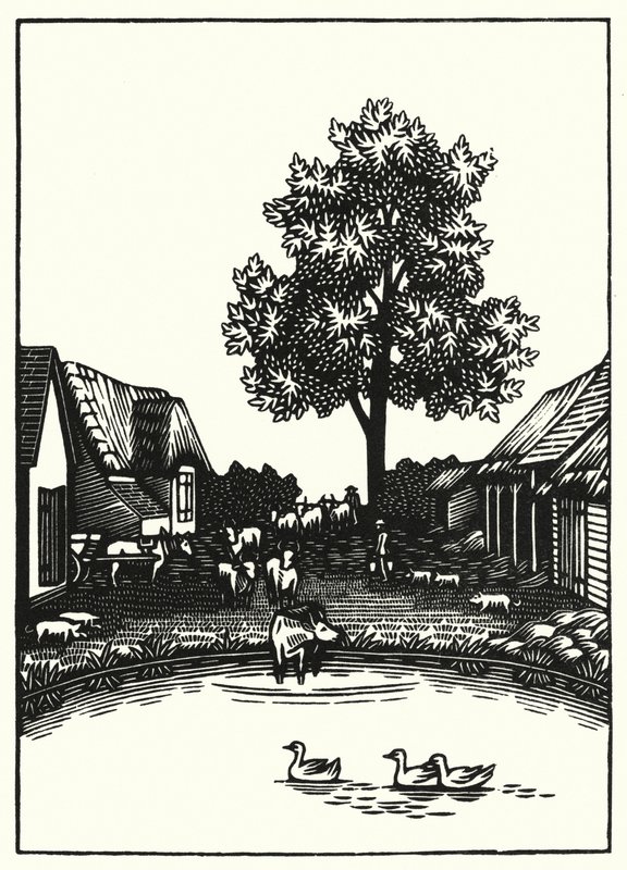 Illustration för Tess Of The D’Urbervilles av Thomas Hardy (gravyr) av Vivien Gribble