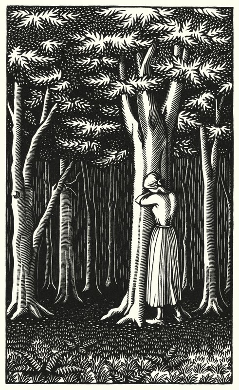 Illustration för Tess Of The D’Urbervilles av Thomas Hardy (gravyr) av Vivien Gribble