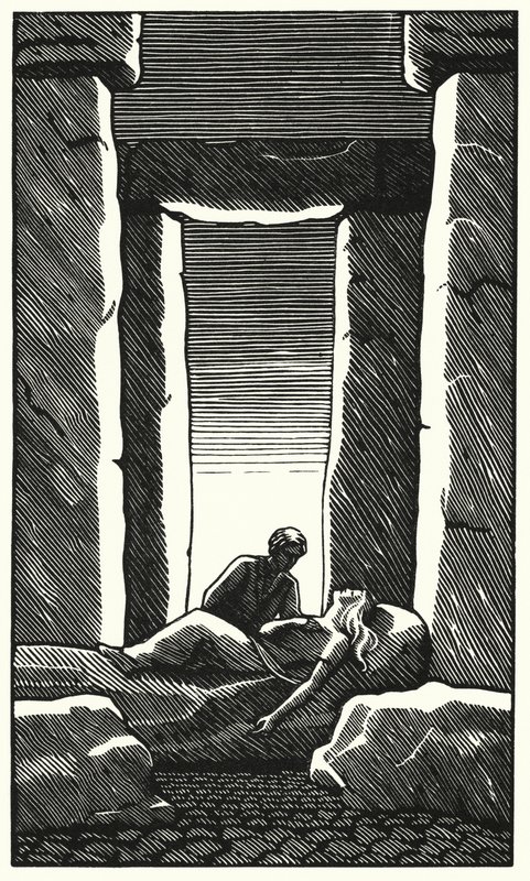 Illustration för Tess Of The D’Urbervilles av Thomas Hardy (gravyr) av Vivien Gribble