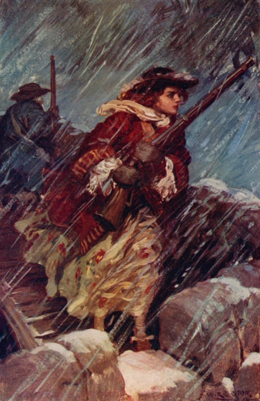 Madeleine De Vercheres, en hjältinna från Kanada (färg litho) av W.R.S. (after) Stott